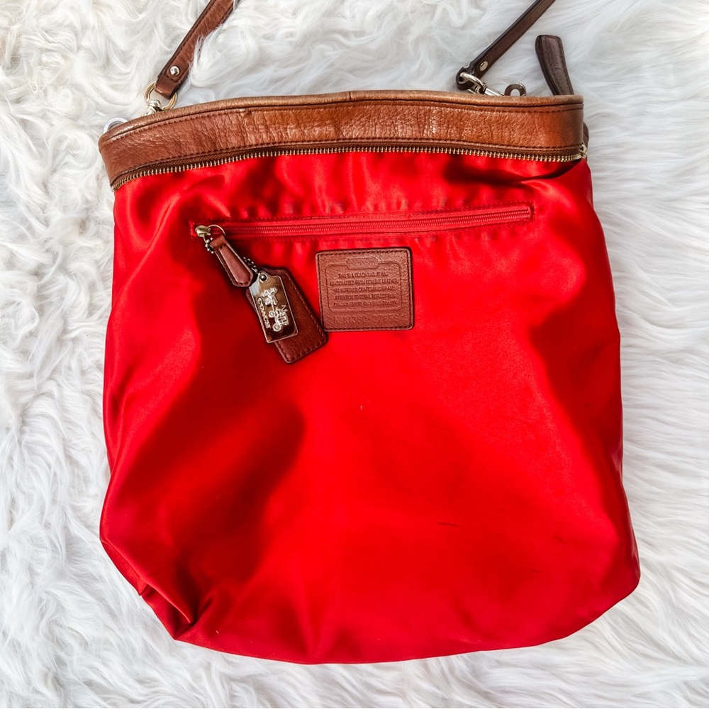 Coach Madison Two Way Hobo Messenger Leather Caramel Brown - Picture 6 of 11